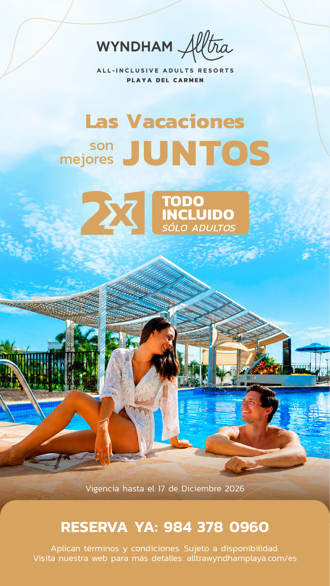 Promoción 2x1 Todo Incluido Wyndham Alltra Playa del Carmen
